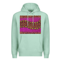 Seafoam mardi gras  leopard pink glitter bead Premium Hoodie - BarkalooDesign