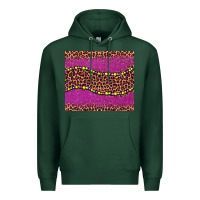 Sports Green mardi gras  leopard pink glitter bead Premium Hoodie - BarkalooDesign