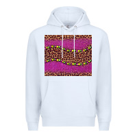 White mardi gras  leopard pink glitter bead Premium Hoodie - BarkalooDesign
