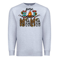 Heather Grey one hot mama Premium Sweatshirt - CowhideDigitalArt