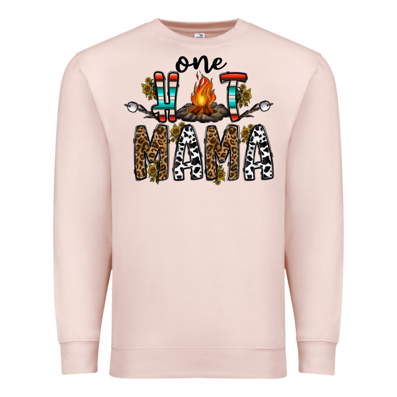 One Hot Mama Premium Sweatshirt by CowhideDigitalArt | Teevron