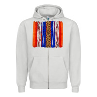 Dove Grey baseball brush strokes Zipper Hoodie - texasbilliewilder