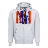Heather Grey baseball brush strokes Zipper Hoodie - texasbilliewilder