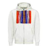 Oatmeal Heather baseball brush strokes Zipper Hoodie - texasbilliewilder