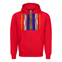 Red baseball brush strokes Zipper Hoodie - texasbilliewilder