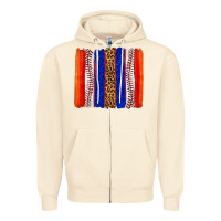 Sandshell baseball brush strokes Zipper Hoodie - texasbilliewilder