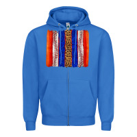 True Royal baseball brush strokes Zipper Hoodie - texasbilliewilder