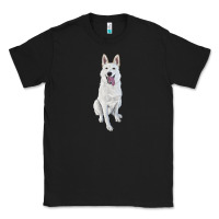 Black Hand Drawing White Shepherd Classic Tee - RanaPortraitStore