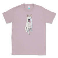 Lilac Hand Drawing White Shepherd Classic Tee - RanaPortraitStore