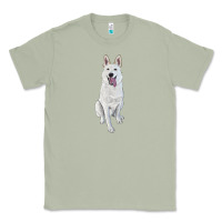 Matcha Hand Drawing White Shepherd Classic Tee - RanaPortraitStore
