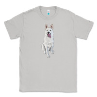 Moon Dust Hand Drawing White Shepherd Classic Tee - RanaPortraitStore