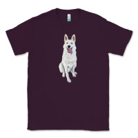 Plum Hand Drawing White Shepherd Classic Tee - RanaPortraitStore