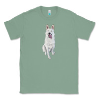 Sage Hand Drawing White Shepherd Classic Tee - RanaPortraitStore