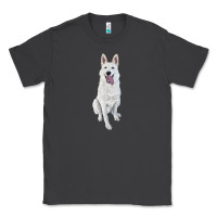 Smoke Hand Drawing White Shepherd Classic Tee - RanaPortraitStore