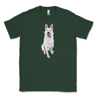 Sports Green Hand Drawing White Shepherd Classic Tee - RanaPortraitStore