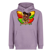 Juneteenth Butterfly Black Girl Heavyweight Hoodie | Teevron