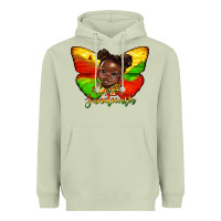 Matcha juneteenth butterfly black girl Heavyweight Hoodie - HRA Design Shop