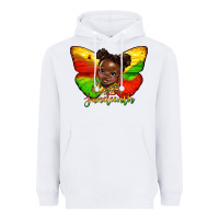 White juneteenth butterfly black girl Heavyweight Hoodie - HRA Design Shop