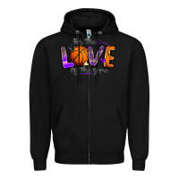 Black for the love of the game basketball Zipper Hoodie - Zillion Design Studio