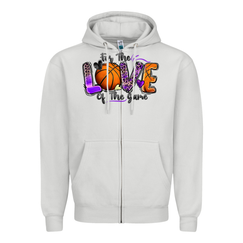 For The Love Of The Game Basketball Zipper Hoodie by Zillion Design Studio | Teevron
