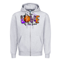 Heather Grey for the love of the game basketball Zipper Hoodie - Zillion Design Studio