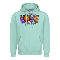 Seafoam for the love of the game basketball Zipper Hoodie - Zillion Design Studio