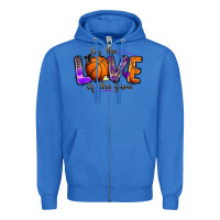 True Royal for the love of the game basketball Zipper Hoodie - Zillion Design Studio