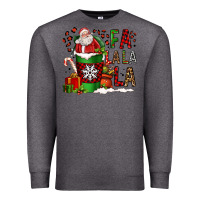 Charcoal Heather fa la la la la christmas santa claus coffee cup Premium Sweatshirt - FaDigitalArtStudio