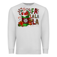 Dove Grey fa la la la la christmas santa claus coffee cup Premium Sweatshirt - FaDigitalArtStudio