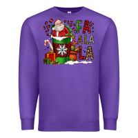 Purple fa la la la la christmas santa claus coffee cup Premium Sweatshirt - FaDigitalArtStudio