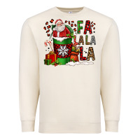 Sandshell fa la la la la christmas santa claus coffee cup Premium Sweatshirt - FaDigitalArtStudio