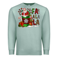 Seafoam fa la la la la christmas santa claus coffee cup Premium Sweatshirt - FaDigitalArtStudio