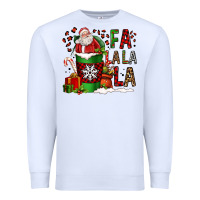 White fa la la la la christmas santa claus coffee cup Premium Sweatshirt - FaDigitalArtStudio