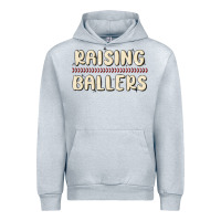 Heather Grey raising ballers Urban Hoodie - MaliasSmallBusiness