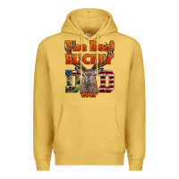 Antique Gold The Best Bucking Dad Ever Premium Hoodie - LillyAllenDesigns