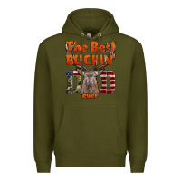 Army Green The Best Bucking Dad Ever Premium Hoodie - LillyAllenDesigns