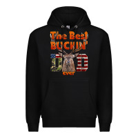 Black The Best Bucking Dad Ever Premium Hoodie - LillyAllenDesigns