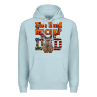 Blue Mist The Best Bucking Dad Ever Premium Hoodie - LillyAllenDesigns