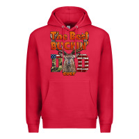 Cardinal The Best Bucking Dad Ever Premium Hoodie - LillyAllenDesigns