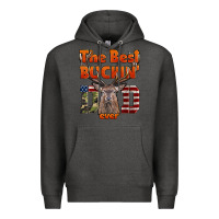 Charcoal Heather The Best Bucking Dad Ever Premium Hoodie - LillyAllenDesigns