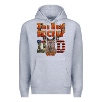 Heather Grey The Best Bucking Dad Ever Premium Hoodie - LillyAllenDesigns