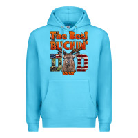 Ocean Blue The Best Bucking Dad Ever Premium Hoodie - LillyAllenDesigns
