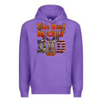 Purple The Best Bucking Dad Ever Premium Hoodie - LillyAllenDesigns