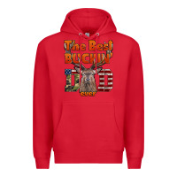 Red The Best Bucking Dad Ever Premium Hoodie - LillyAllenDesigns
