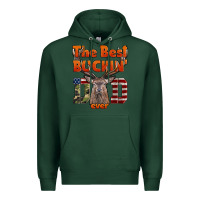 Sports Green The Best Bucking Dad Ever Premium Hoodie - LillyAllenDesigns