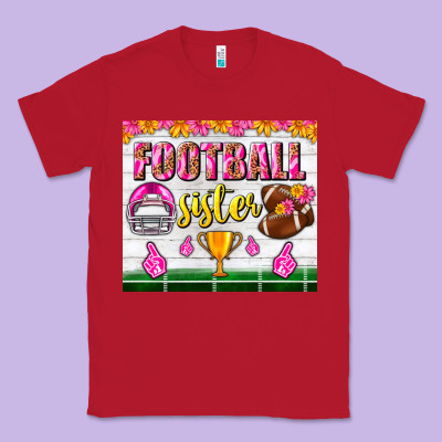Football Sister Tumbler Classic Tee Designed By Bundleandbundleshop
