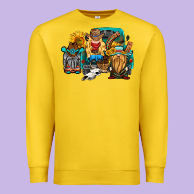 Western Truck With Gnomes Premium Sweatshirt Designed By Hra Design Shop