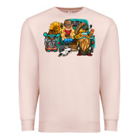Pale Pink western Truck with gnomes Premium Sweatshirt - HRA Design Shop