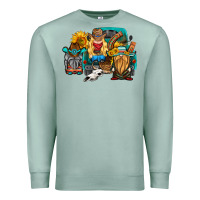 Seafoam western Truck with gnomes Premium Sweatshirt - HRA Design Shop