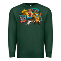 Sports Green western Truck with gnomes Premium Sweatshirt - HRA Design Shop
